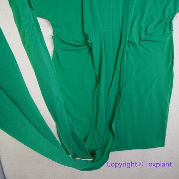New! Eloquii Women's Plus Size Cross Front Flutter Sleeve Dress in green, 20 - Picture 8 of 16
